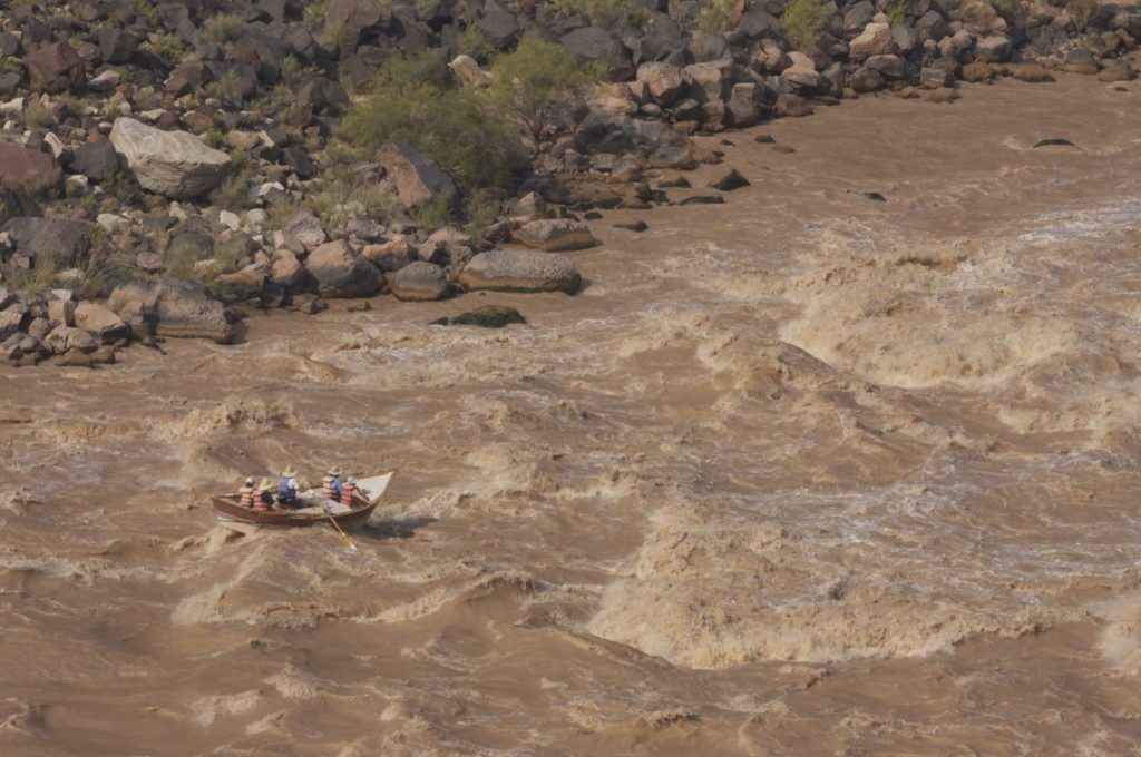 grand-canyon-dory-running left at Lava Falls Rapid