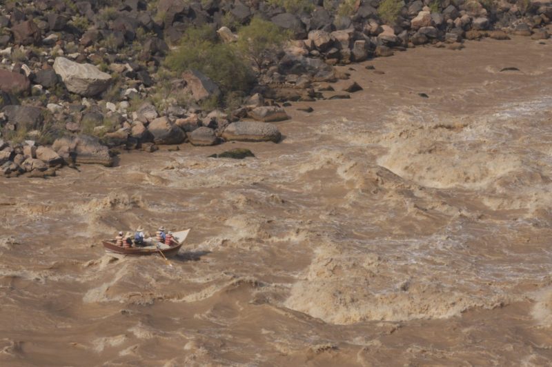grand-canyon-dory-running left at Lava Falls Rapid