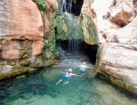 swimming in Elves Chasm Pool