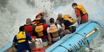 one day grand canyon motor raft running rapid