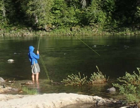 Angler fishing on the Selway River