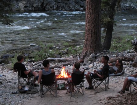 camping at the confluence with Moose Creek