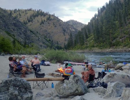 camping on a Salmon River trip