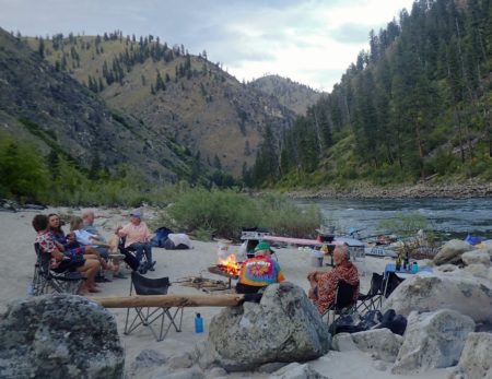 camping on a Salmon River trip
