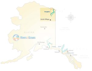 shows where the Kongakut river is in alaska