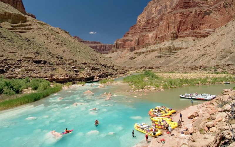 Best Grand Canyon Motor and oar rafts at the Little Colorado River