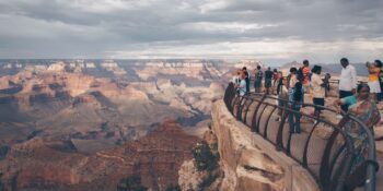 view of the Grand Canyon from the South Rim