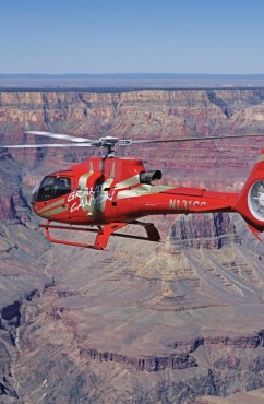 helicopter above Grand Canyon