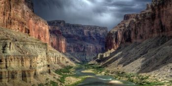 Colorado river flowing through Grand Canyon