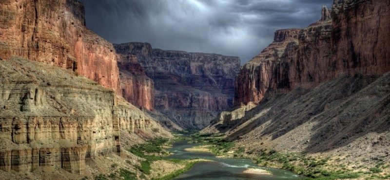 Colorado river flowing through Grand Canyon