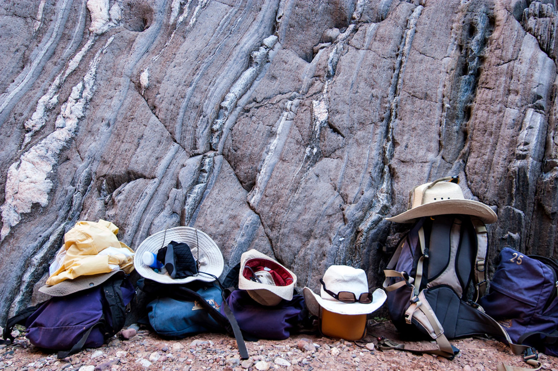 hats and packs for grand canyon rafting trip packing list