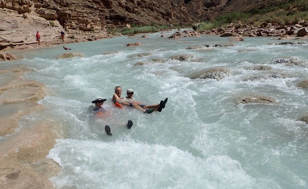 swimmer in rapid on the LCR