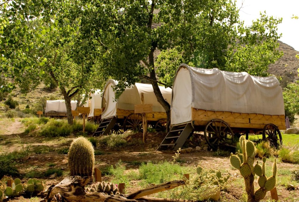 Bar 10 Ranch wagon sleeping accommodations