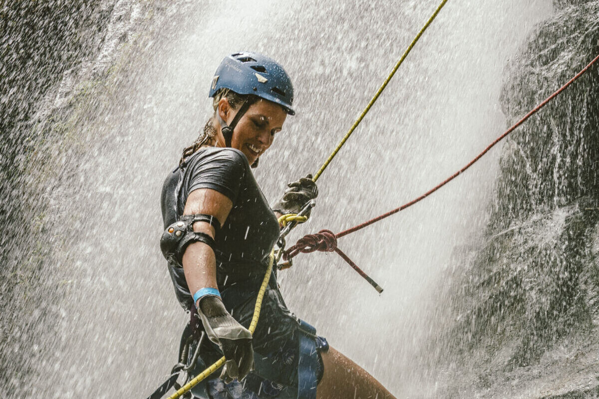 rappeler on Antelope Waterfall