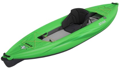star inflatable kayak green