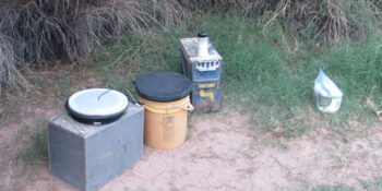 rafting toilet with pee bucket in Grand Canyon