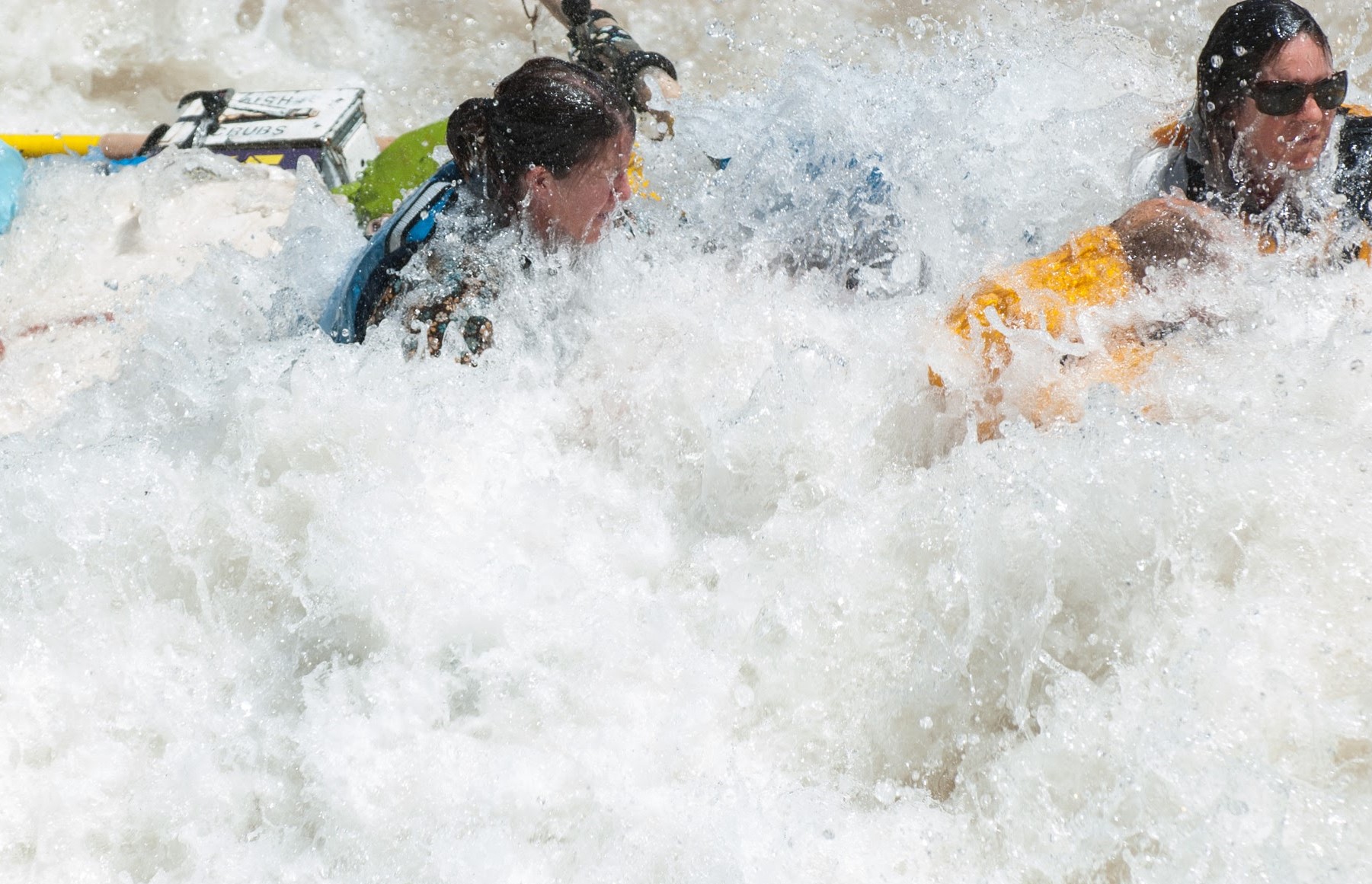 rafters on Grand Canyon Rafting Company trip in whitewater rapid