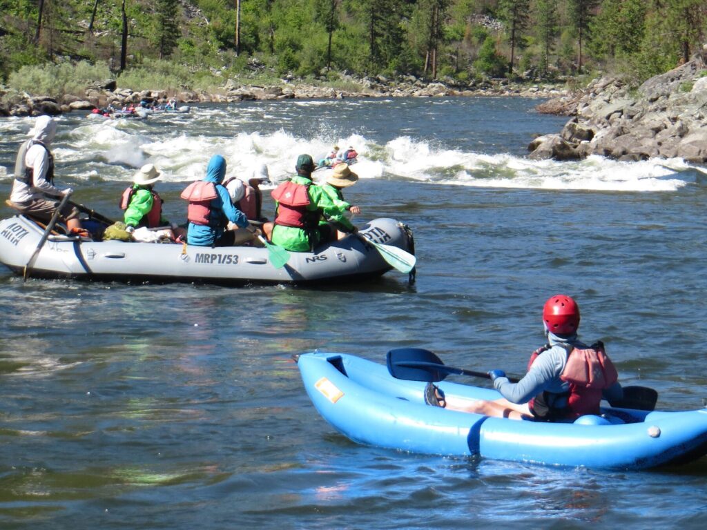 planning a group rafting trip includes deciding whether you want paddle rafts