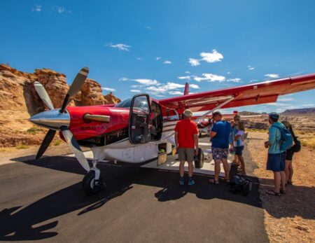 airplane shuttle for rafting trip