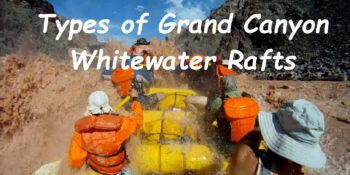 paddle rafts running rapid in Grand canyon