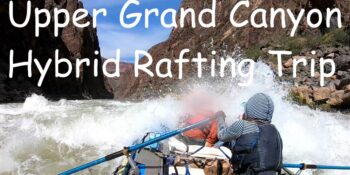 oar raft running rapid on upper canyon hybrid trip
